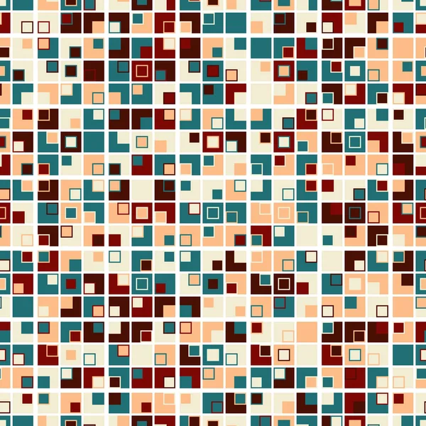 Soyut seamless modeli, arka plan. Grafik Mozaik. Geometrik öğeleri kare şeklin. Beyaz bir arka plan üzerinde. — Stok Vektör