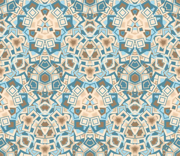 Абстрактный бесшовный рисунок, фон. Графическая мозаика. Геометрические элементы, окрашенные в винтажные цвета . — стоковый вектор