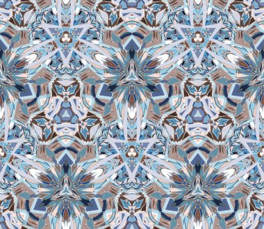 Dikişsiz desen, arka plan. Beyaz arka plan üzerinde bulunan renkli soyut şekiller oluşur.