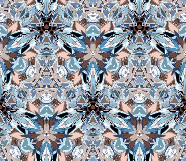 Dikişsiz desen, arka plan. Beyaz arka plan üzerinde bulunan renkli soyut şekiller oluşur.