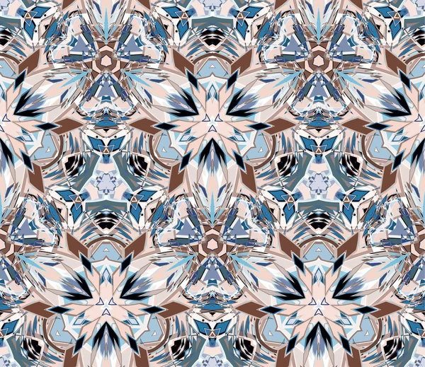 Dikişsiz desen, arka plan. Beyaz arka plan üzerinde bulunan renkli soyut şekiller oluşur.