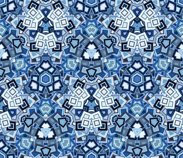 Soyut seamless modeli, mavi arka plan. Grafik Mozaik. Geometrik öğeleri.