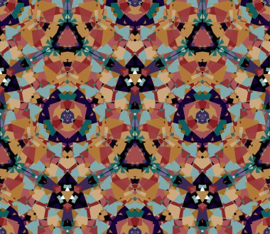 Dikişsiz desen renkli soyut şekilleri oluşan