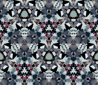 Kaleydoskop seamless modeli. Çok renkli soyut şekiller oluşur