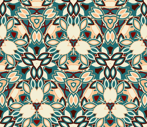 Abstrakte nahtlose Muster, Hintergrund. bestehend aus farbigen Formen. — Stockvektor