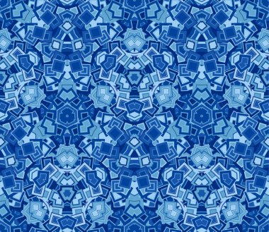 Mavi soyut seamless modeli, arka plan. Renkli oluşan 