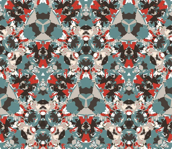 Vintage seamless modeli. Dikişsiz desen soyut öğeler beyaz arka plan üzerinde bulunan renk oluşur. Doku, desen ve sanatsal kompozisyonlar için tasarım öğesi olarak yararlı.