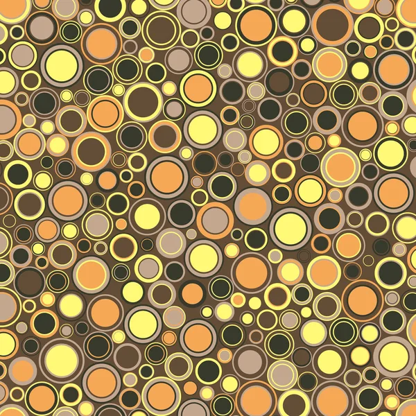 Geometrik Arka Plan Çeşitli Boyut Renkleri Yuvarlak Unsurları Kahverengi Üzerine — Stok Vektör