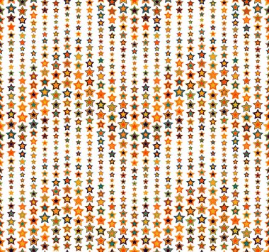 Beyaz arka plan üzerinde soyut seamless modeli. Bir dalga şekli vardır. Geometrik şekiller oluşur. Çok renkli yıldız.