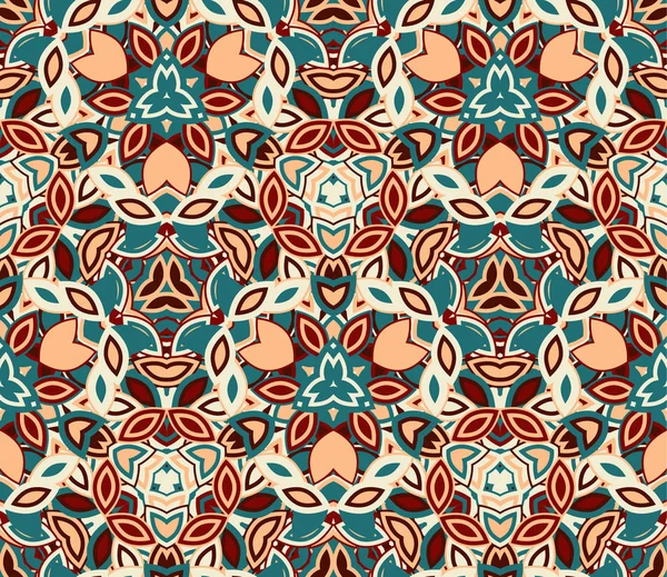 Vintage Abstrait Motif Sans Couture Fond Composé Formes Géométriques Colorées — Image vectorielle