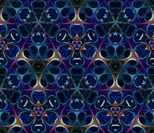 Pola Kaleidoskop Mulus Terdiri Dari Bentuk Abstrak Warna Berguna Sebagai - Stok Vektor