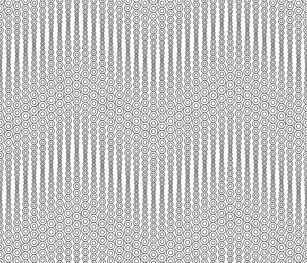 Patrón Monocromático Sin Costura Consta Elementos Geométricos Forma Redonda Situados — Archivo Imágenes Vectoriales