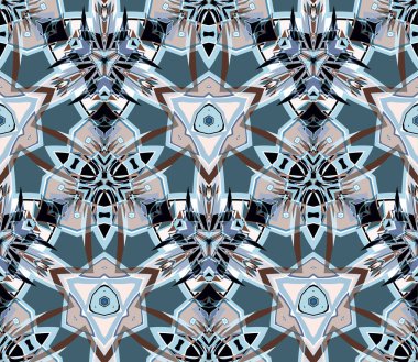 Seamless modeli. Renk soyut şekiller oluşur. Doku ve sanatsal kompozisyonlar için tasarım öğesi olarak yararlı.