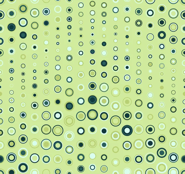 Geometriska Sömlösa Mönster Färgade Runda Element Ligger Grön Bakgrund — Stock vektor