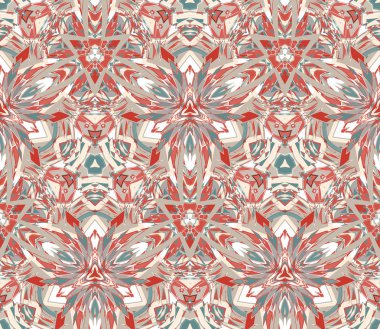 Seamless modeli. Renk soyut şekiller oluşur. Doku ve sanatsal kompozisyonlar için tasarım öğesi olarak yararlı.