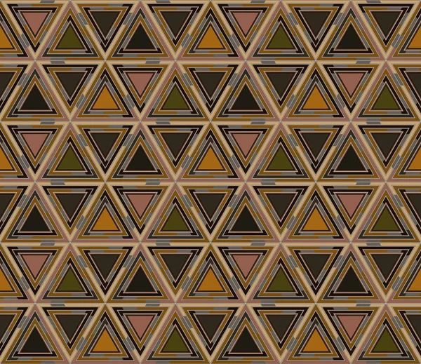 幾何学的なシームレス パターンの三角形から成る テクスチャの芸術的な組成設計要素として役に立つ — ストックベクタ