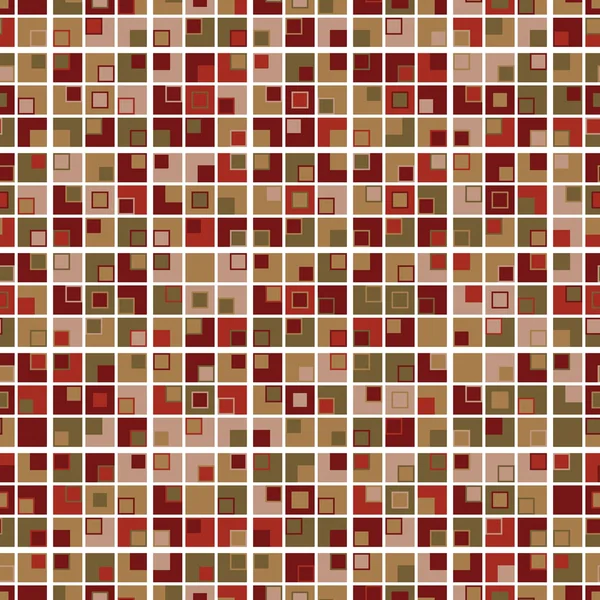 Geometrisches Mosaik Nahtlose Muster Die Bunten Quadrate Sind Auf Weißem — Stockvektor