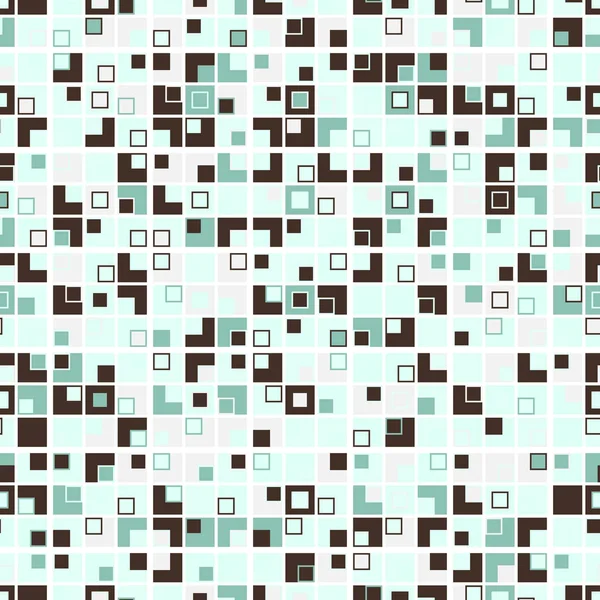 Mosaïque Géométrique Motif Sans Couture Couleur Texture Compose Carrés Sur — Image vectorielle