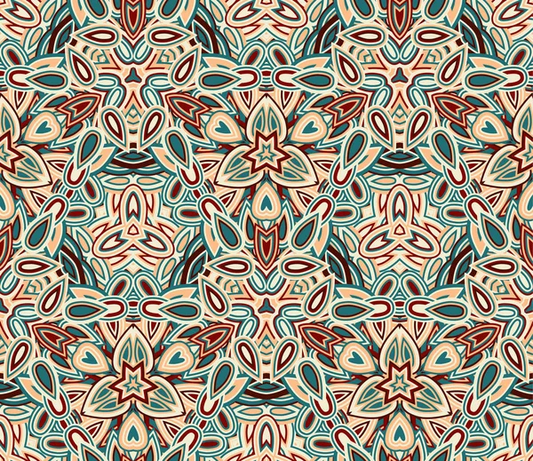 Kaléidoscope Motif Sans Couture Fond Composé Formes Abstraites Colorées Utile — Image vectorielle