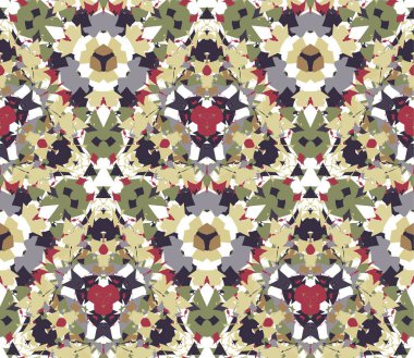 Dikişsiz desen soyut öğeler beyaz arka plan üzerinde bulunan renk oluşur. Doku, desen ve sanatsal kompozisyonlar için tasarım öğesi olarak yararlı.