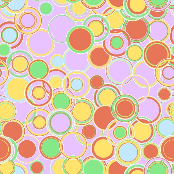 Nahtlose Muster Hintergrund Textur Farbige Geometrische Elemente Einer Runden Form — Stockvektor
