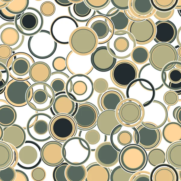 Nahtlose Muster Textur Farbige Geometrische Elemente Einer Runden Form Zufällig — Stockvektor
