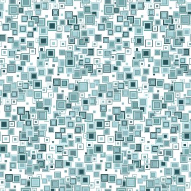 Soyut dikişsiz desen, arkaplan, doku, kare formun geometrik elementleri, serbest konum, grafik mozaiği, beyaz üzerine.