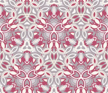 Kaleydoskop kusursuz desen, arka plan. Soyut şekiller. Doku ve sanatsal kompozisyonlar için tasarım ögesi olarak kullanışlı.