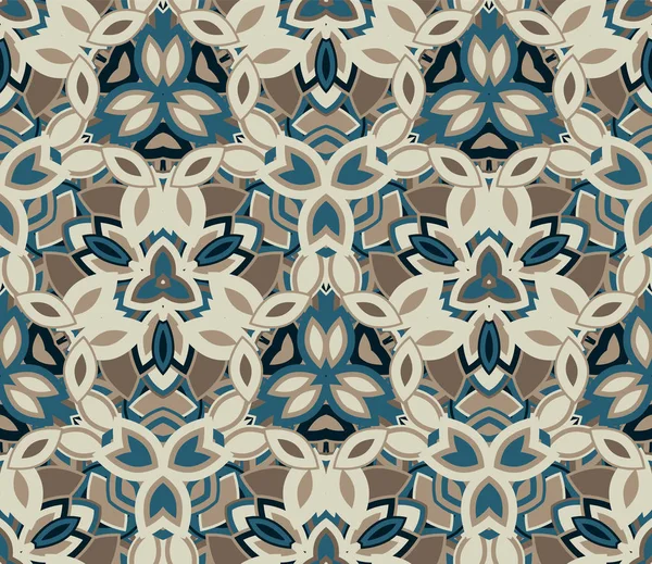 Kaléidoscope Motif Sans Couture Fond Des Formes Abstraites Utile Comme — Image vectorielle