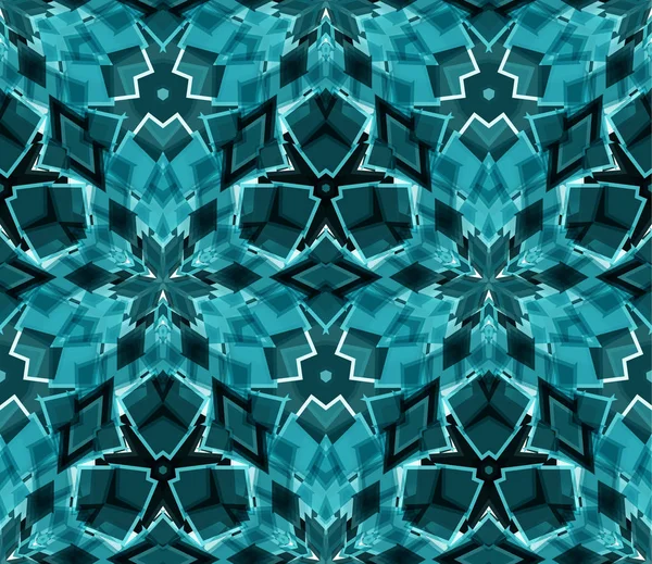 Kaleidoszkóp Zökkenőmentes Minta Absztrakt Formákból Áll Hasznos Mint Design Elem — Stock Vector