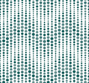 Kusursuz desen, arka plan, doku. Geometrik elementler, daireler. Puantiyeli. Beyazın üzerine yeşilin tonları. Grafik tasarım ögesi.