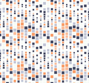 Seamless pattern, background, texture. Geometric elements, squares. Colored mosaic. On white. Graphic design element. clipart