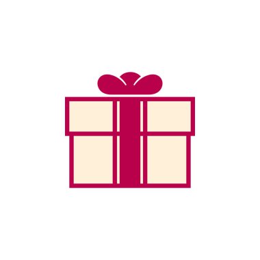 beyaz izole pembe hediye kutusu