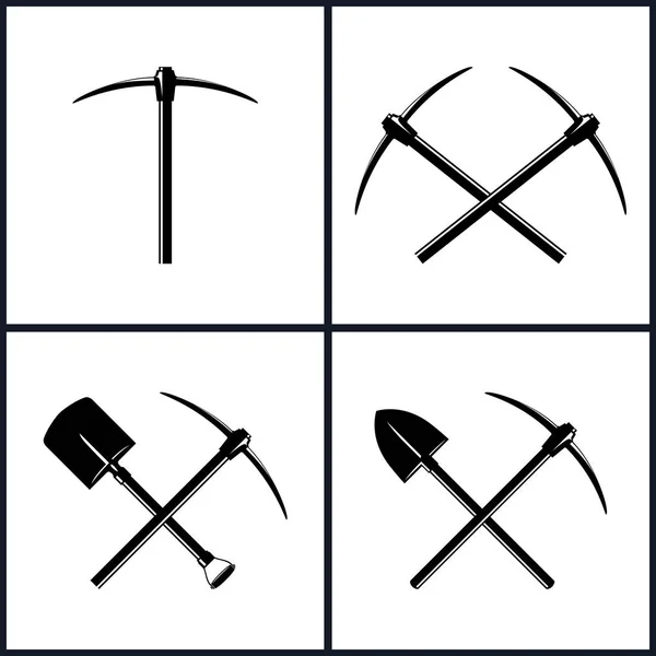 Conjunto de ferramentas para escavação —  Vetores de Stock