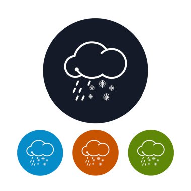 Simge karla karışık yağmur, vektör çizim