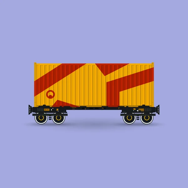 Платформа с изолированным контейнером Orange — стоковый вектор