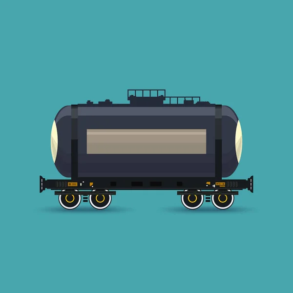 Carro-tanque ferroviário isolado — Vetor de Stock