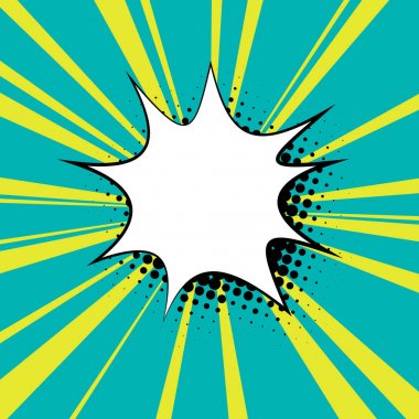 Retro arka plan üzerinde konuşma balonu