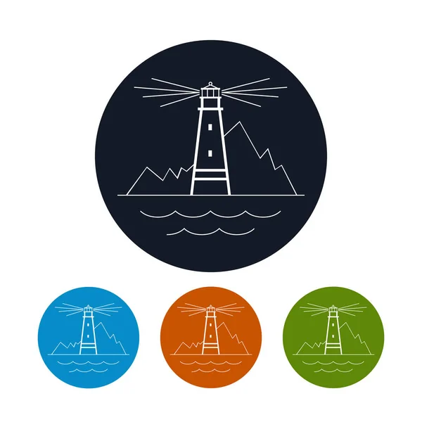 Icône phare, illustration vectorielle — Image vectorielle