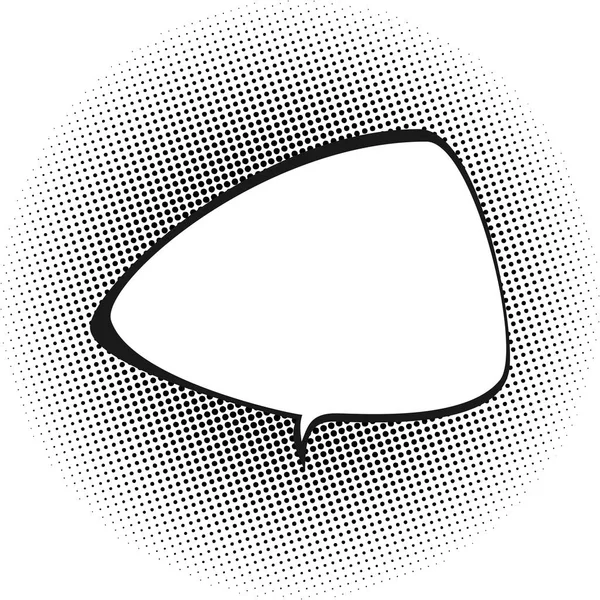 Треугольный пузырь речей на фоне поп-арта — стоковый вектор
