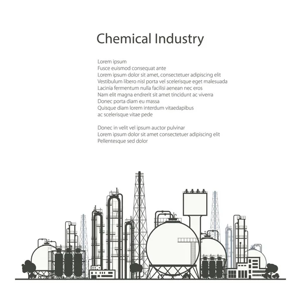 Processamento de refinaria de recursos naturais —  Vetores de Stock