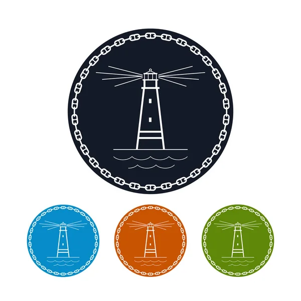 Icône phare, illustration vectorielle — Image vectorielle