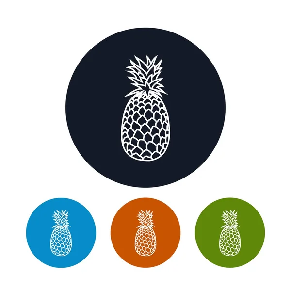 Symbol Ananas in den Konturen — Stockvektor