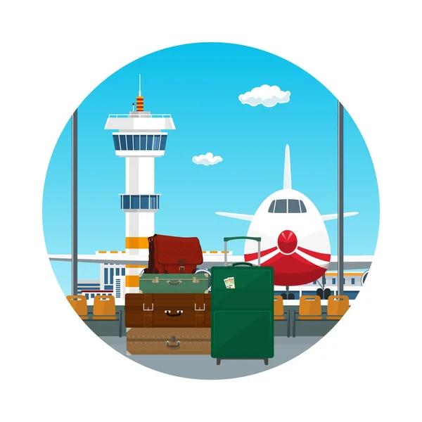 Icono bolsas de equipaje para viajar — Vector de stock