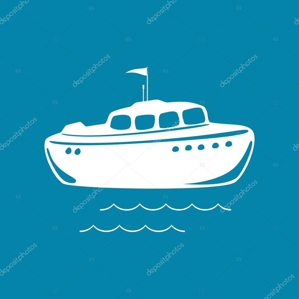 Lifeboat Isolated on Blue
