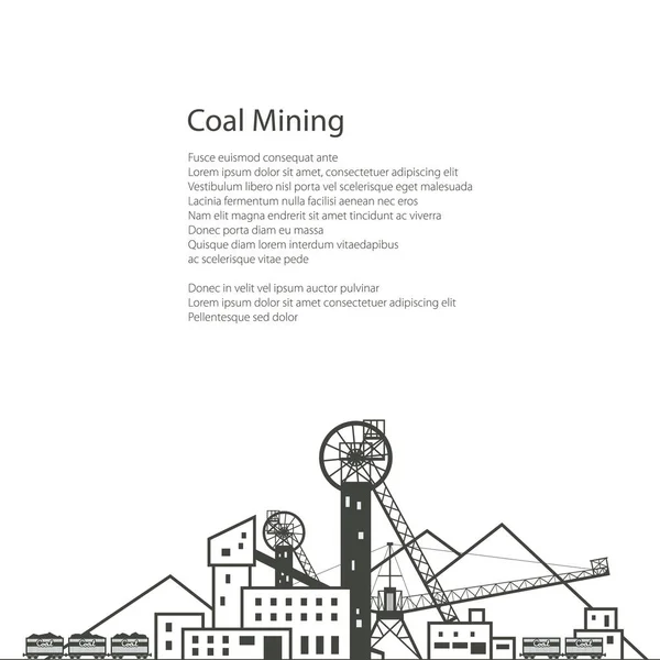 Plakatentwurf der Kohleindustrie — Stockvektor