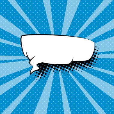 Mavi arka plan ve konuşma balonu