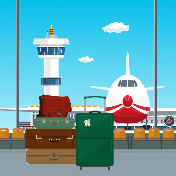 Bolsas de equipaje para viajar — Vector de stock