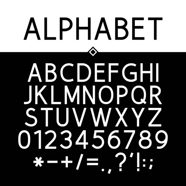 Чёрный строгий алфавит — стоковый вектор