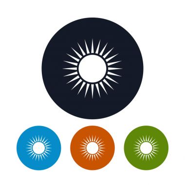 Simgesi güneş ışınları, vektör çizim ile